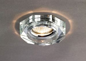 Crystal Downlight Deep Octagonal Rim Only Clear, IL30800 REQUIRED TO COMPLETE THE ITEM, Cut Out: 62mm