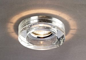 Crystal Bubble Downlight Round Rim Only Clear, IL30800 REQUIRED TO COMPLETE THE ITEM, Cut Out: 62mm