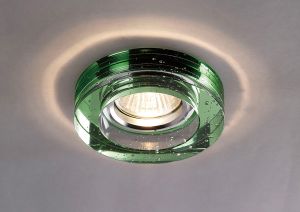 Crystal Bubble Downlight Round Rim Only Green, IL30800 REQUIRED TO COMPLETE THE ITEM, Cut Out: 62mm