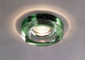 Crystal Bubble Downlight Round Rim Only Green, IL30800 REQUIRED TO COMPLETE THE ITEM, Cut Out: 62mm