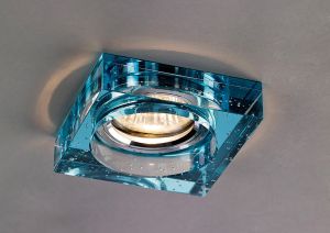Crystal Bubble Downlight Square Rim Only Aqua, IL30800 REQUIRED TO COMPLETE THE ITEM, Cut Out: 62mm