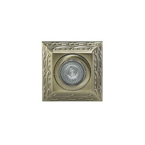 Aspen Vintage Design Downlight Square 1 Light GU10 Antique Brass, Cut Out: 60mm