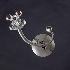 Octavia Wall Lamp Switched 1 Light G4 Right Facing Polished Chrome/Crystal, NOT LED/CFL Compatible