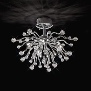 Tizio Ceiling 10 Light G4 Polished Chrome/Crystal, NOT LED/CFL Compatible