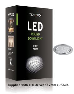LED Adjustable Round Downlight 9x1W 30°