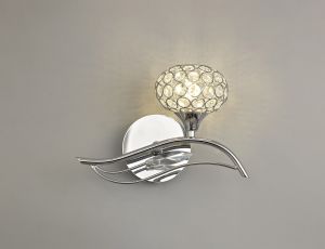 Leimo Wall Lamp Switched 1 Light G9 Right Polished Chrome/Crystal