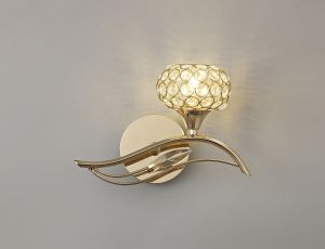 Leimo Wall Lamp Switched 1 Light G9 Right French Gold/Crystal