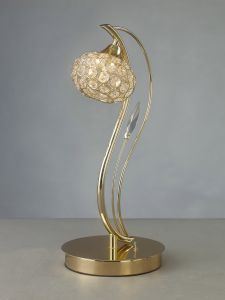 Leimo Table Lamp 1 Light G9 French Gold/Crystal