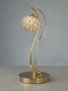 Leimo Crystal Table Lamp 1 Light G9 French Gold