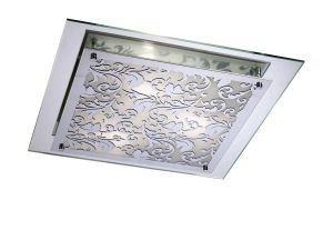 Roveta Flush Ceiling/Wall Lamp 3 Light E27 Polished Chrome