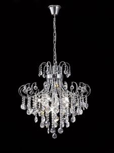 Rosina 63cm Pendant 7 Light G9 Polished Chrome/Crystal