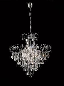 Rosina 83cm Pendant 8 Light G9 Polished Chrome/Crystal Item Weight: 21kg