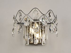 Kenzie Wall Lamp Switched 2 Light G9 Polished Chrome/Crystal