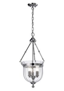 Aubrey Pendant 3 Light E14 Polished Chrome/Glass