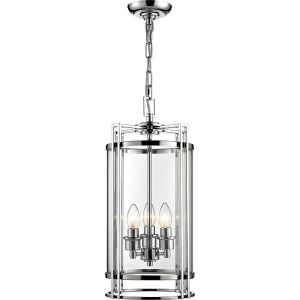 Eaton 26cm Pendant 3 Light E14 Polished Chrome/Glass