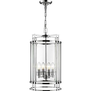 Eaton 32cm Pendant 4 Light E14 Polished Chrome/Glass