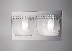 Charis Wall Lamp Switched 2 Light G9 Polished Chrome/Glass/Crystal