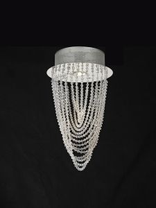 Camilla Ceiling Round 1 Light GU10 Polished Chrome/Crystal