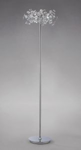 Savanna Floor Lamp 3 Light G9 Polished Chrome/Crystal, NOT LED/CFL Compatible