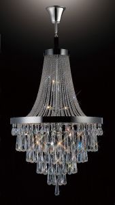 Sophia 81cm Pendant 17 Light E14 Polished Chrome/Crystal Item Weight: 31.5kg