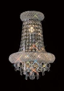 Alexandra Wall Lamp Tall 3 Light E14 Polished Chrome/Crystal