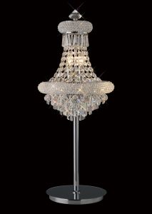 Alexandra Crystal Table Lamp 5 Light E14 Polished Chrome, NOT LED/CFL Compatible