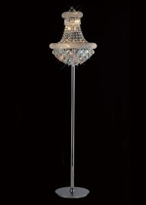 Alexandra Floor Lamp 6 Light E14 Polished Chrome/Crystal, Item Weight: 19.5kg
