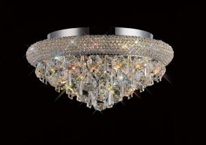 Alexandra 42cm Ceiling 6 Light E14 Polished Chrome/Crystal