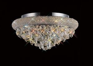 Alexandra Ceiling 6 Light E14 Polished Chrome/Crystal