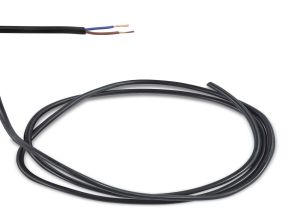Cavo 1m Black PVC 2 Core 0.75mm Cable VDE Approved (qty ordered will be supplied as one continuous length)