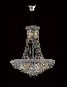 Alexandra 77cm Pendant 18 Light E14 Polished Chrome/Crystal Item Weight: 27kg