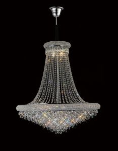 Alexandra 94cm Pendant 20 Light E14 Polished Chrome/Crystal Item Weight: 46.5kg