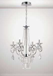 Eden Pendant 4 Light G9 Polished Chrome/Crystal