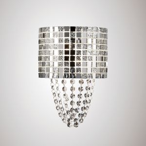 Camden Wall Lamp 2 Light G9 Polished Chrome/Mosaic Glass/Crystal