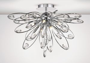 Harlow Ceiling 6 Light G9 Polished Chrome/Crystal