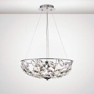 Galilea 45cm Pendant 6 Light G9 Polished Chrome/Crystal