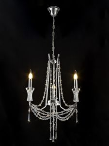 Armand Pendant 3 Light E14 Polished Chrome/Crystal