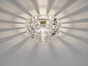 Ria G9 Dome Downlight 1 Light Polished Chrome/Crystal, Cut Out: 60mm