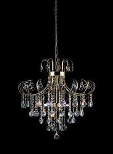 Rosina 48cm Pendant 6 Light G9 French Gold/Crystal