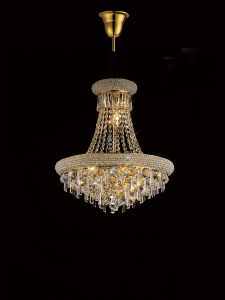 Alexandra 50cm Pendant 9 Light E14 Gold/Crystal