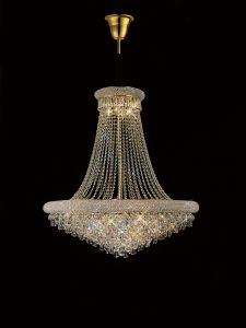 Alexandra 77cm Pendant 18 Light E14 Gold/Crystal Item Weight: 27kg