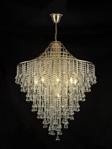 Inina 88cm Pendant 9 Light E14 French Gold/Crystal Item Weight: 27.7kg