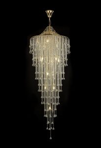 Inina Tall Pendant 15 Light E14 French Gold/Crystal Item Weight: 29.7kg