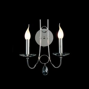 Danya Wall Lamp 2 Light E14 Polished Chrome/Crystal