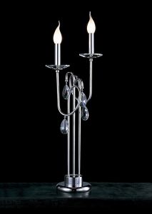 Danya Crystal Table Lamp 2 Light E14 Polished Chrome