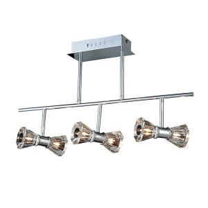 Elisa 60cm Semi Flush Bar 6 Light G4 Polished Chrome, NOT LED/CFL Compatible