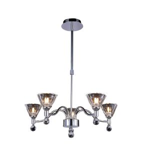 Neptune 52cm Pendant Round 5 Light G9 Polished Chrome