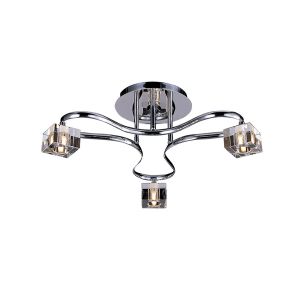 Sisco 54cm Semi Flush Round 3 Light G9 Polished Chrome