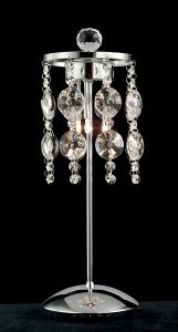 Nico Crystal Table Lamp 3 Light G4 Polished Chrome, NOT LED/CFL Compatible