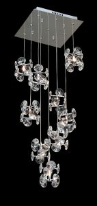 Nico Pendant 9 Light G4 Polished Chrome/Crystal, NOT LED/CFL Compatible